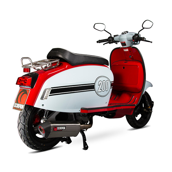 Scorpion Exhaust Scomadi TL200 2016 - 2017 Serket Parallel Full System Brushed Stainless Steel Sleeve